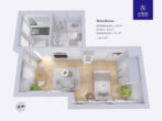 Grundriss Visualisierung - Helle 1-Zimmer-Erdgeschosswohnung zwischen Universität und Innenstadt