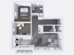 Grundriss Visualisierung - Helle 3-Zimmer-Wohnung in Oldenburg-Eversten