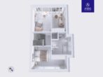 Grundriss Visualisierung OG (nicht maßstabsgetreu) - Attraktives Reihenendhaus in ruhiger Wohnlage
